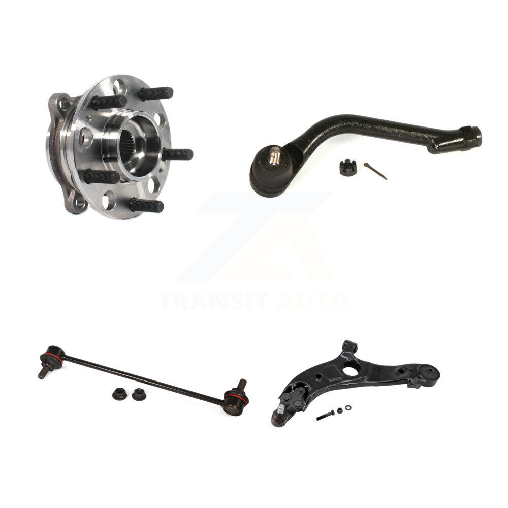Hub Bearing Lower Arm Outer Tie Rod Link Front Left Kit For Hyundai Santa Fe XL