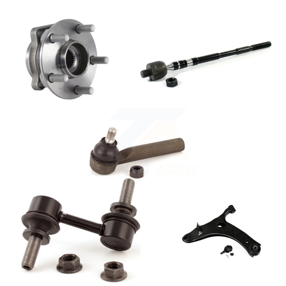 Hub Bearing Lower Arm Tie Rod Link Front Left Kit (5Pc) For Subaru XV Crosstrek