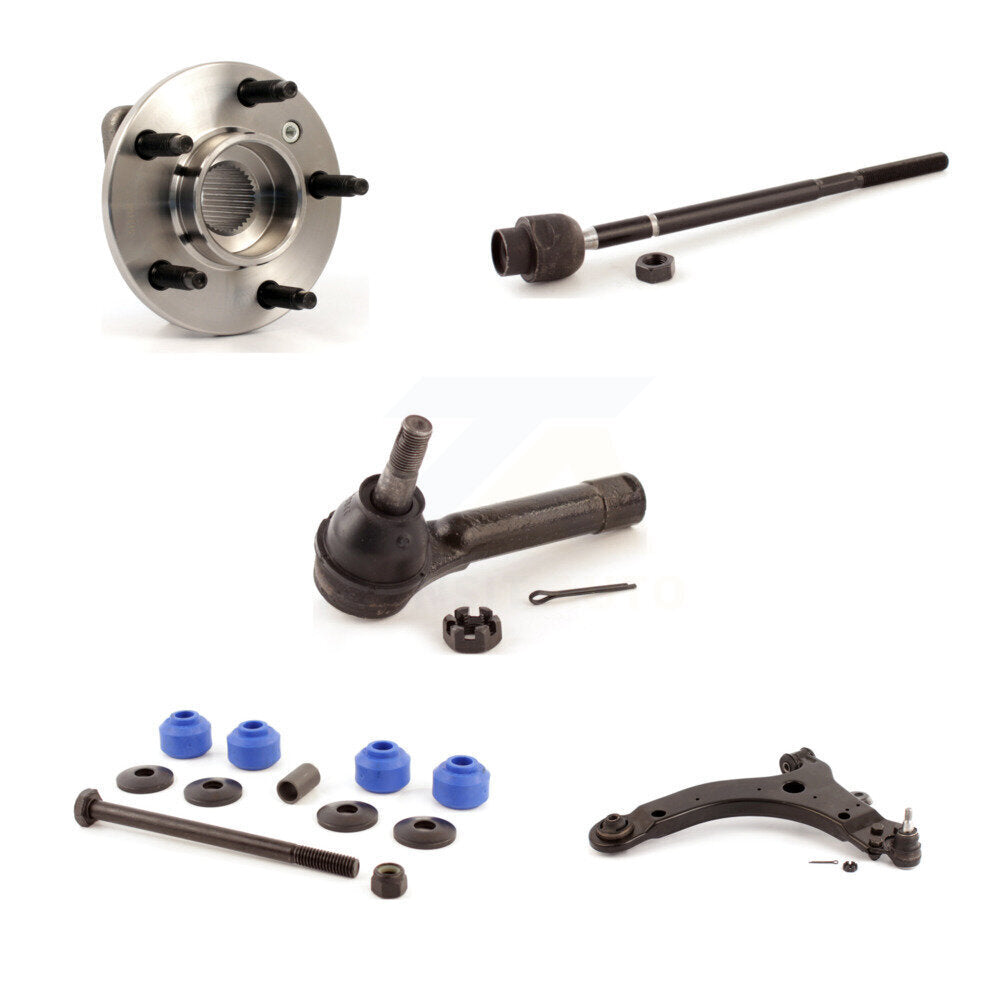 Hub Bearing Lower Control Arm Tie Rod Link Front Left Kit For Pontiac Grand Prix