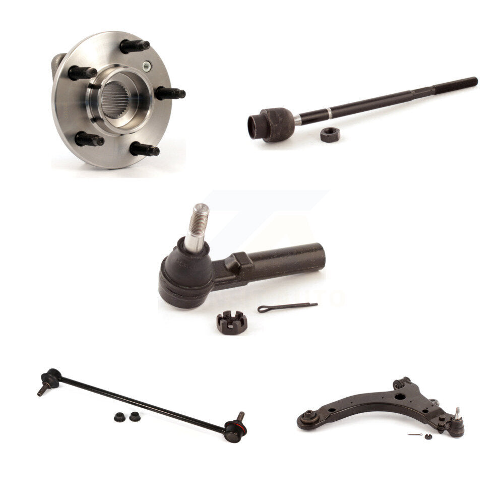 Hub Bearing Lower Control Arm Tie Rod Link Front Left Kit For Pontiac Grand Prix