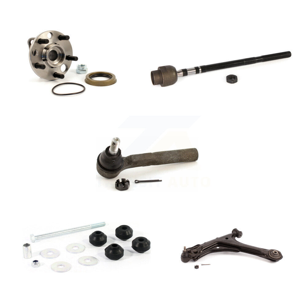 Hub Bearing Lower Control Arm Tie Rod & Link Front Left Kit (5Pc) For Chevrolet