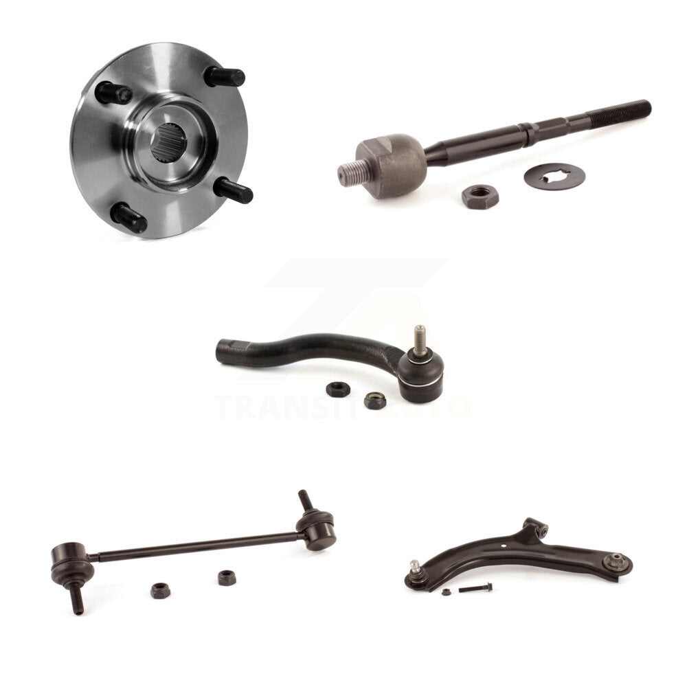 Hub Bearing Lower Control Arm Tie Rod Link Front Left Kit (5Pc) For Nissan Versa