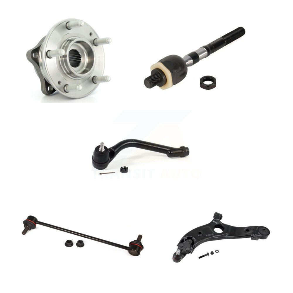 Bearing Lower Control Arm Tie Rod Link Front Left Kit (5Pc) For Hyundai Santa Fe
