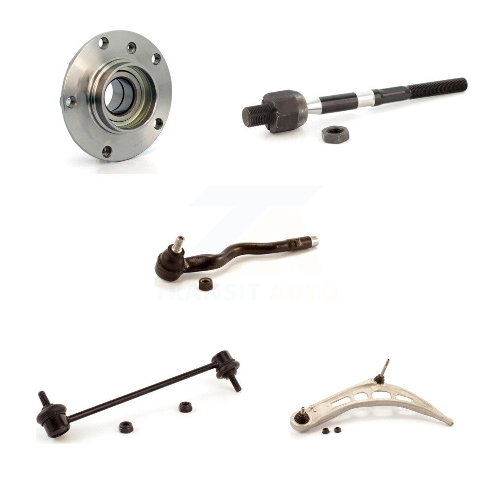 Hub Bearing Lower Control Arm Tie Rod Link Front Left Kit (5Pc) For BMW Z4 330Ci