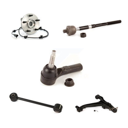 Hub Bearing Lower Control Arm Tie Rod & Link Front Left Kit (5Pc) For Jeep Grand