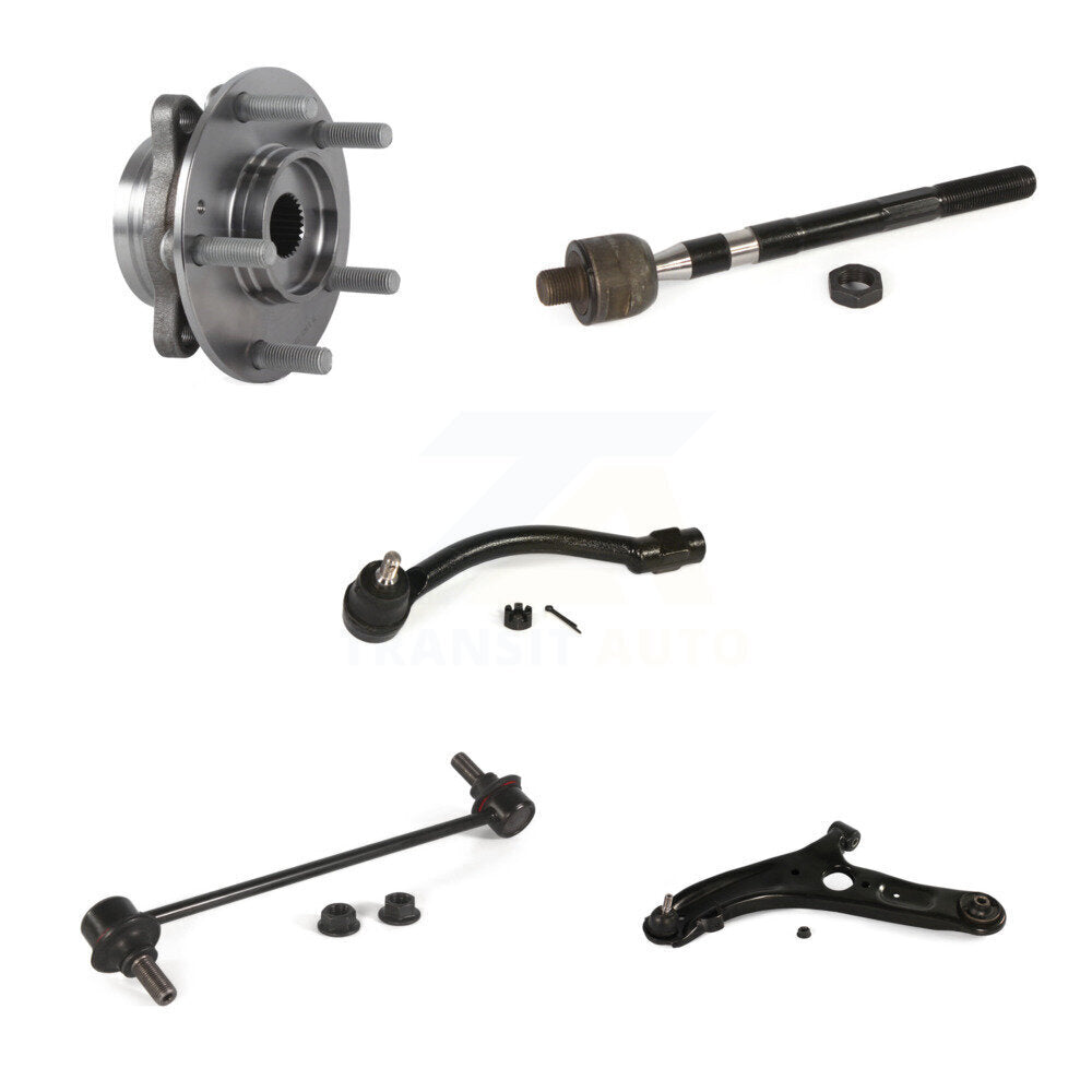 Hub Bearing Lower Control Arm Tie Rod Link Front Left Kit For Hyundai Elantra GT