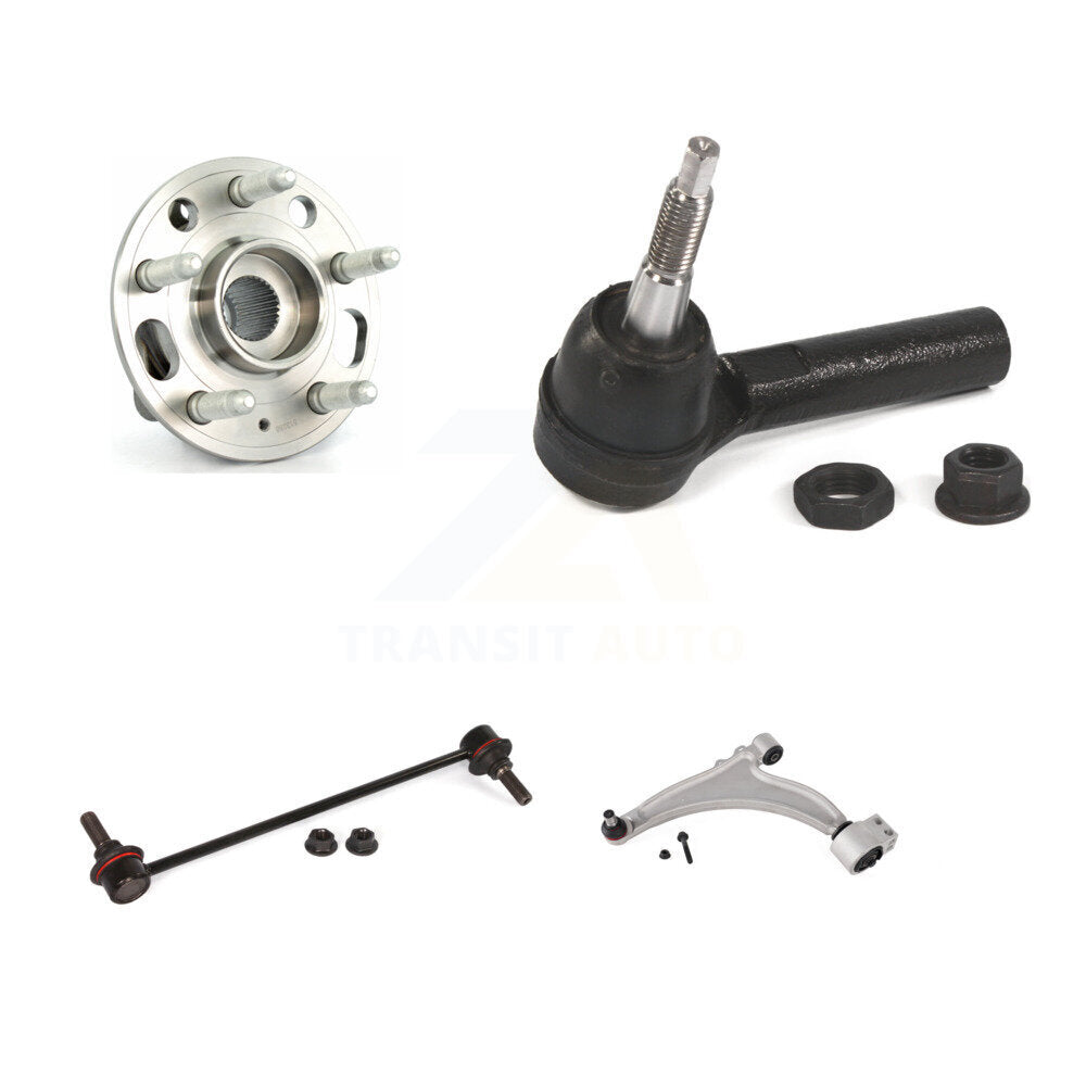 Hub Bearing Lower Control Arm Outer Tie Rod Link Front Left Kit For Buick Regal