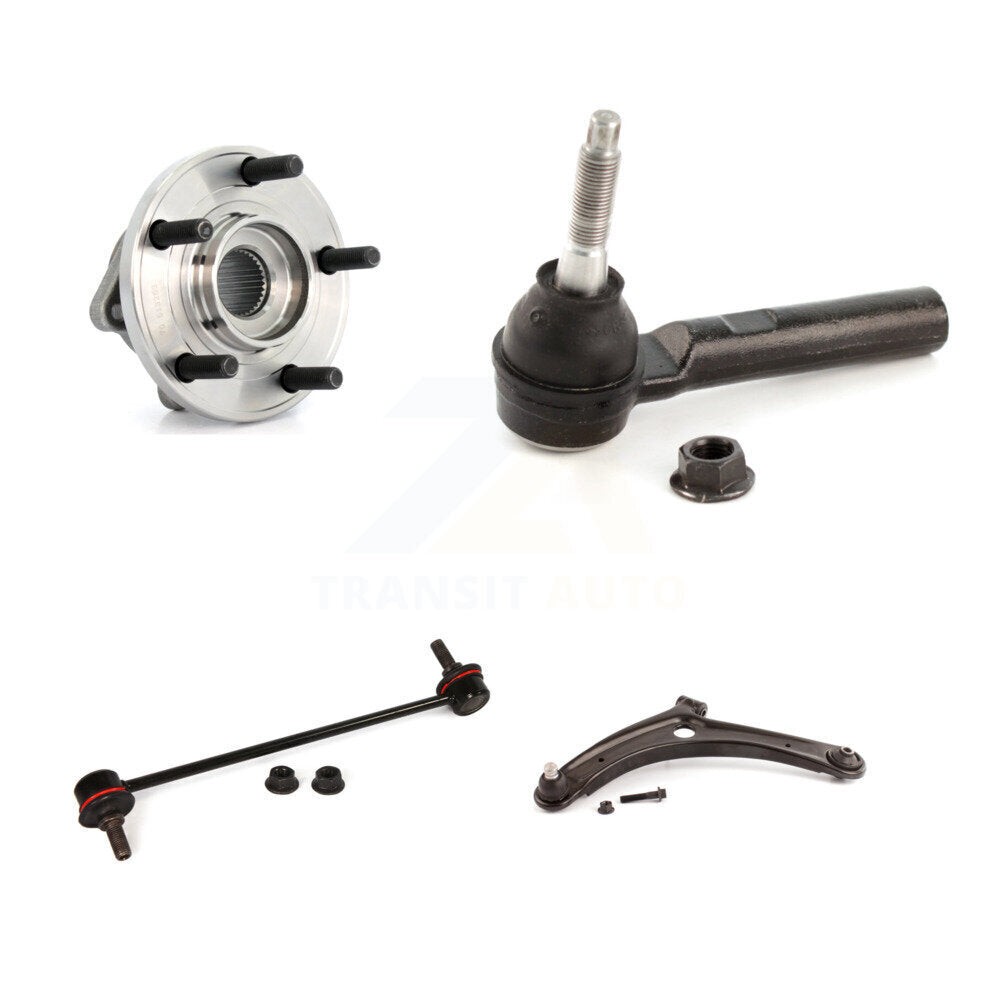 Hub Bearing Lower Arm Outer Tie Rod & Link Front Left Kit For 2009 Dodge Caliber