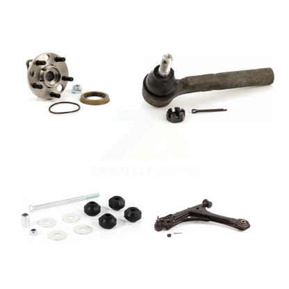 Hub Bearing Lower Arm Outer Tie Rod & Link Front Left Kit For Chevrolet Cavalier