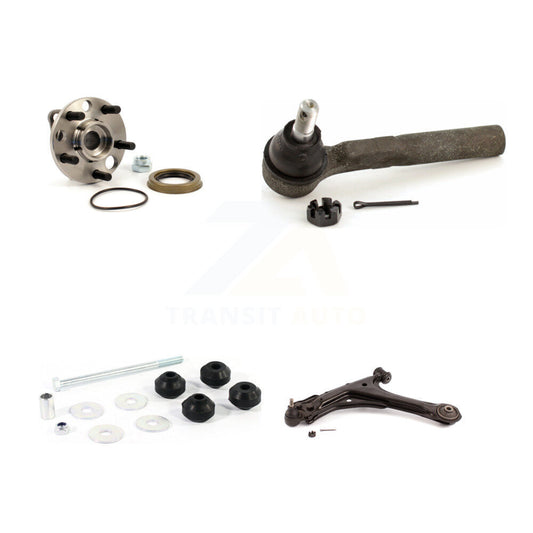 Hub Bearing Lower Arm Outer Tie Rod & Link Front Left Kit For Chevrolet Cavalier