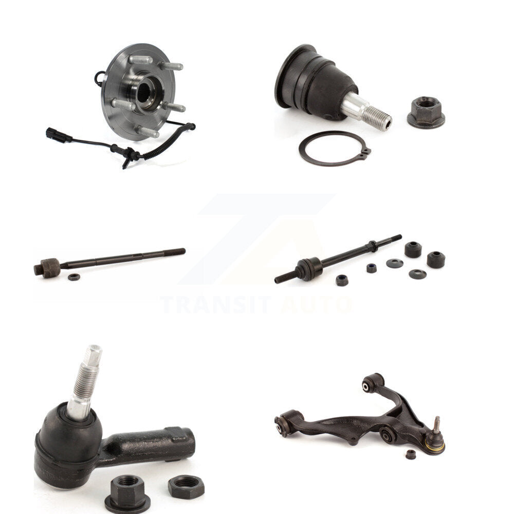 Hub Bearing Lower Control Arm Upper Ball Joint Tie Rod Link Front Right Kit For