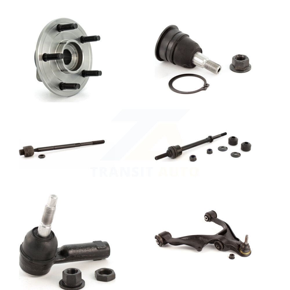 Hub Bearing Lower Control Arm Upper Ball Joint Tie Rod Link Front Right Kit For