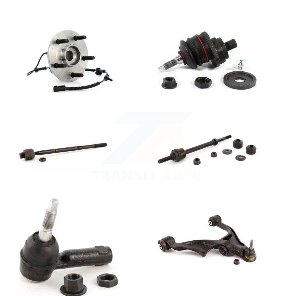 Hub Bearing Lower Control Arm Upper Ball Joint Tie Rod Link Front Right Kit For