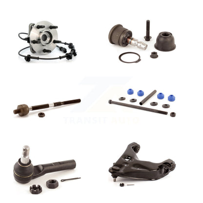 Bearing Lower Arm Upper Ball Joint Tie Rod & Link Front Right Kit (6Pc) For Ford