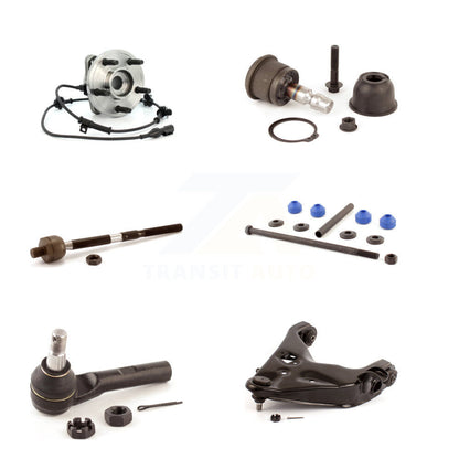 Bearing Lower Arm Upper Ball Joint Tie Rod & Link Front Right Kit (6Pc) For Ford