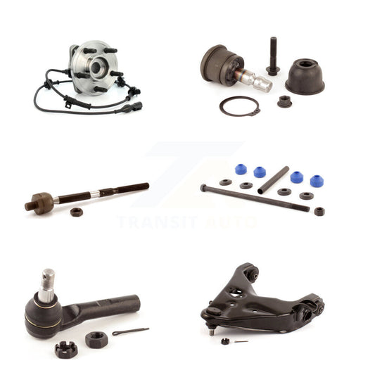Bearing Lower Arm Upper Ball Joint Tie Rod & Link Front Right Kit (6Pc) For Ford