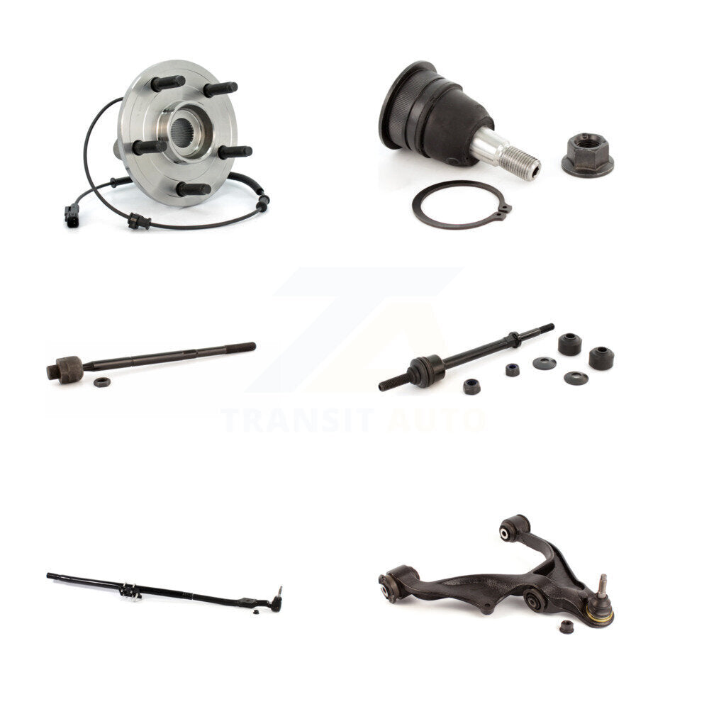 Hub Bearing Lower Control Arm Upper Ball Joint Tie Rod Link Front Right Kit For