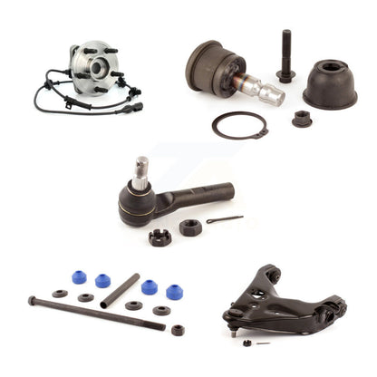 Hub Lower Arm Upper Ball Joint Outer Tie Rod Link Front Right Kit (5Pc) For Ford