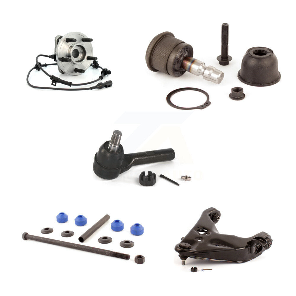 Lower Control Arm Upper Ball Joint Outer Tie Rod & Link Front Right Kit For Ford