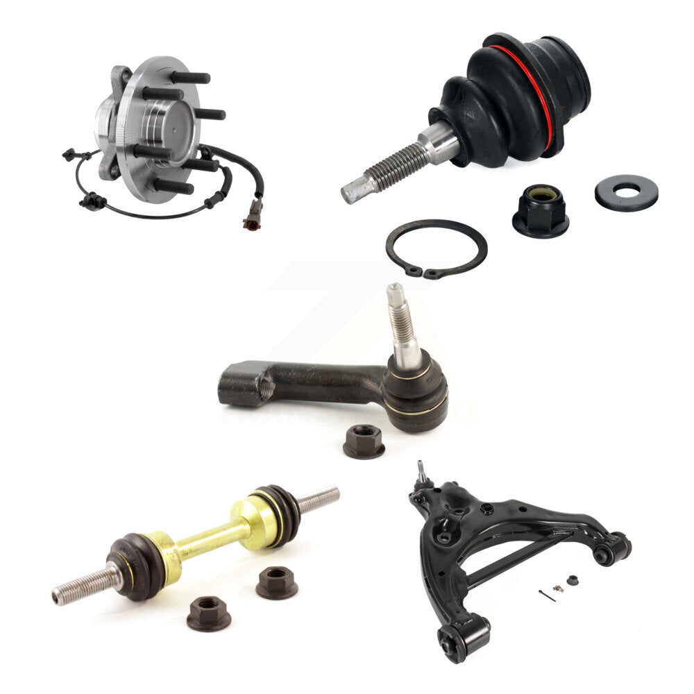 Lower Control Arm Upper Ball Joint Outer Tie Rod & Link Front Right Kit For Ford
