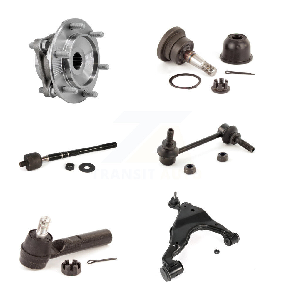 Hub Bearing Lower Control Arm Upper Ball Joint Tie Rod Link Front Right Kit For