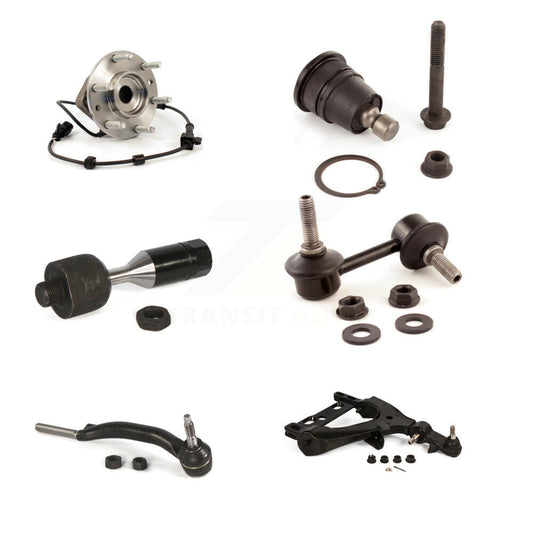 Bearing Lower Arm Upper Ball Joint Tie Rod Link Front Right Kit (6Pc) For GMC XL