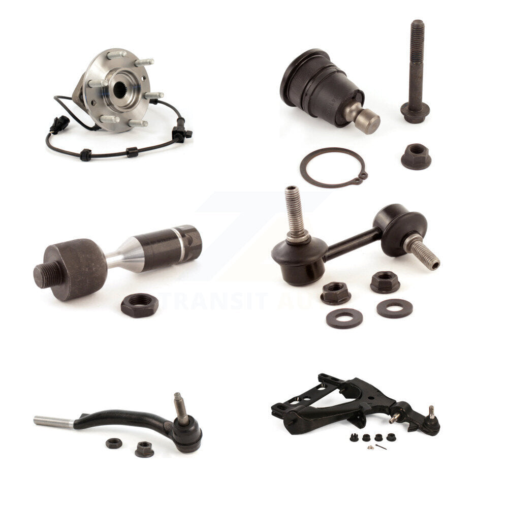 Bearing Lower Arm Upper Ball Joint Tie Rod Link Front Right Kit (6Pc) For GMC XL