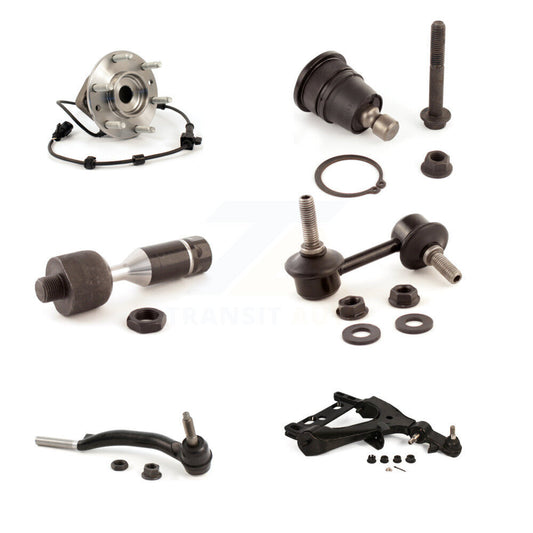 Bearing Lower Arm Upper Ball Joint Tie Rod Link Front Right Kit (6Pc) For GMC XL