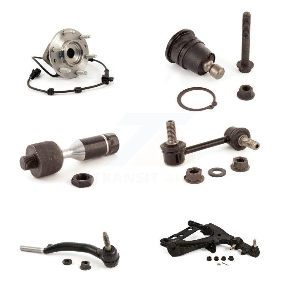 Bearing Lower Arm Upper Ball Joint Tie Rod Link Front Right Kit (6Pc) For GMC XL