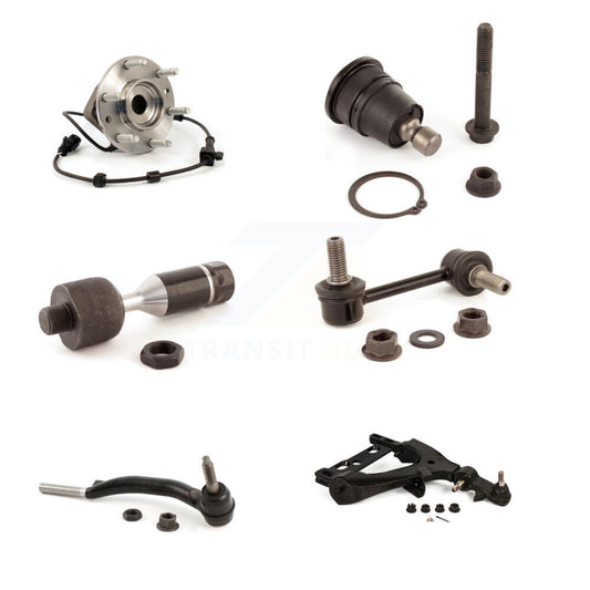 Bearing Lower Arm Upper Ball Joint Tie Rod Link Front Right Kit (6Pc) For GMC XL