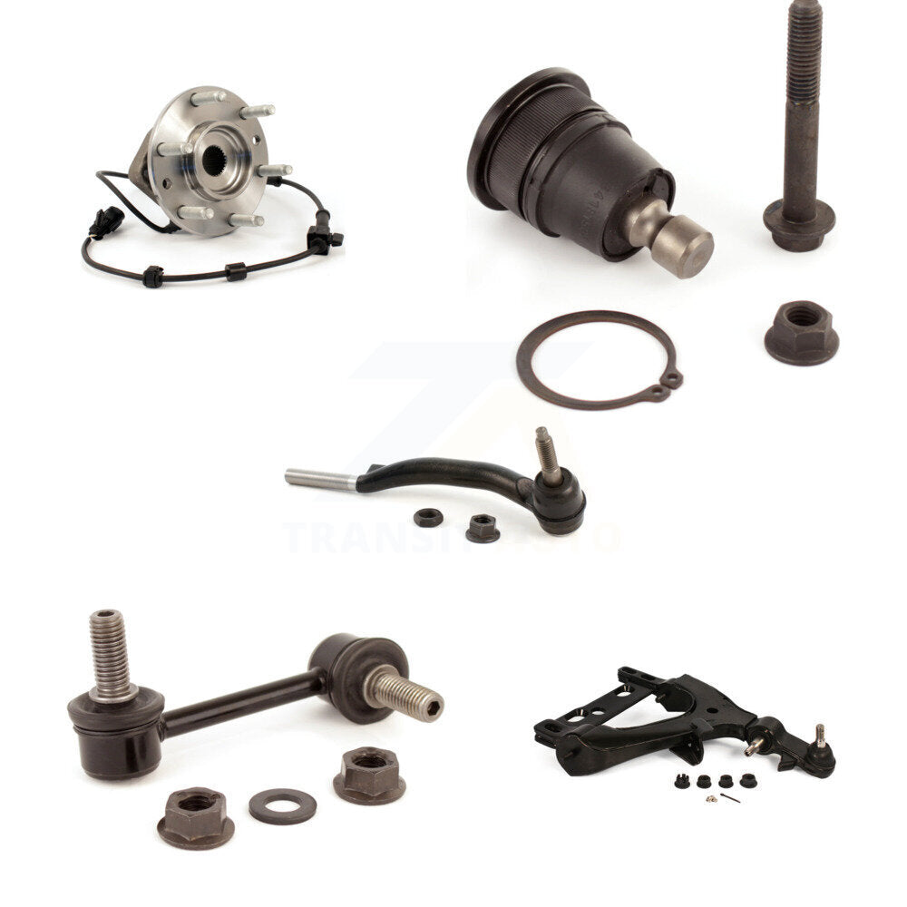 Lower Arm Upper Ball Joint Outer Tie Rod & Link Front Right Kit (5Pc) For GMC XL