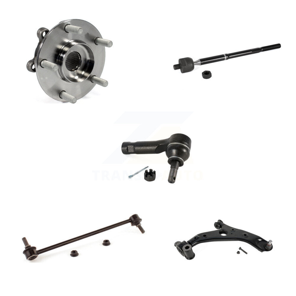 Hub Bearing Lower Control Arm Tie Rod Link Front Right Kit (5Pc) For Mazda CX-5