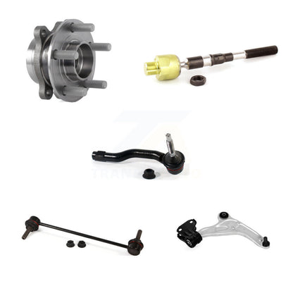 Hub Bearing Lower Control Arm Tie Rod & Link Front Right Kit (5Pc) For Ford Edge