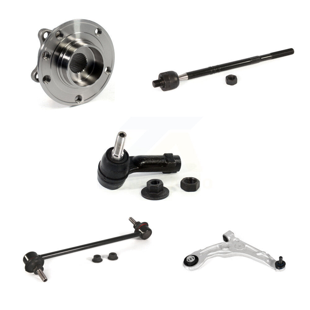 Hub Bearing Lower Control Arm Tie Rod Link Front Right Kit (5Pc) For Dodge Dart