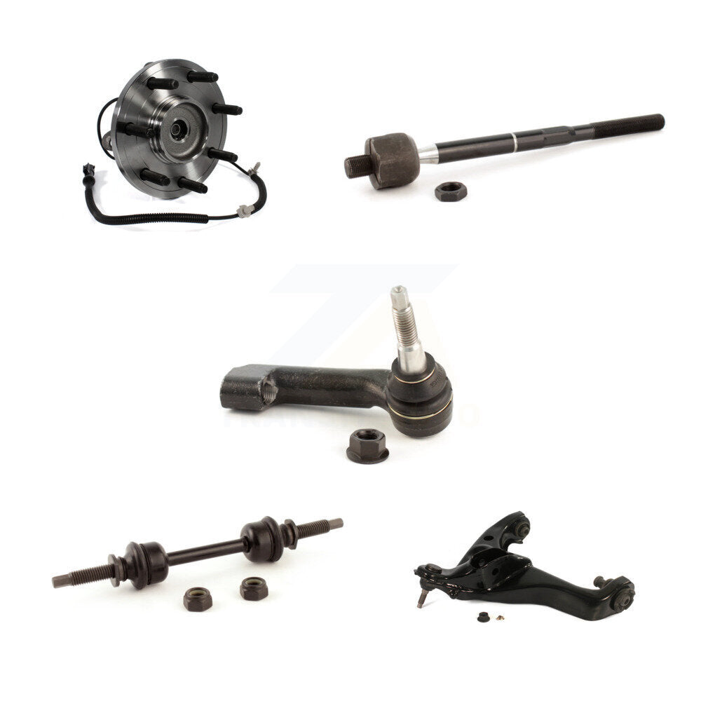 Hub Bearing Lower Control Arm Tie Rod Link Front Right Kit (5Pc) For Ford F-150