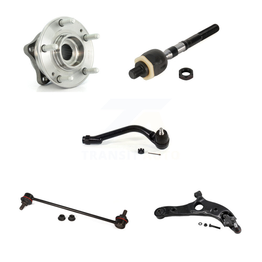 Bearing Lower Control Arm Tie Rod & Link Front Right Kit (5Pc) For Hyundai Santa