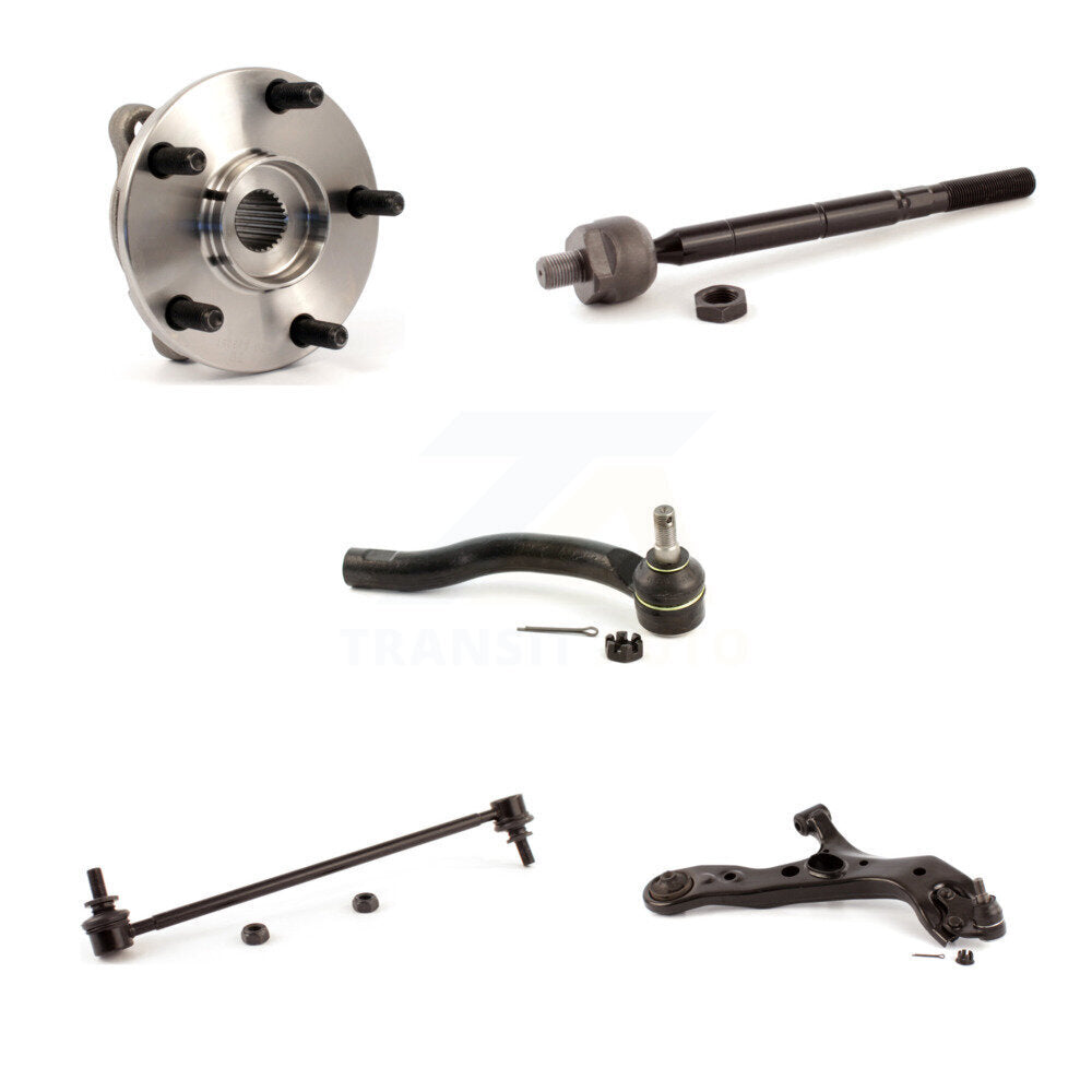 Hub Bearing Lower Control Arm Tie Rod Link Front Right Kit (5Pc) For Toyota RAV4