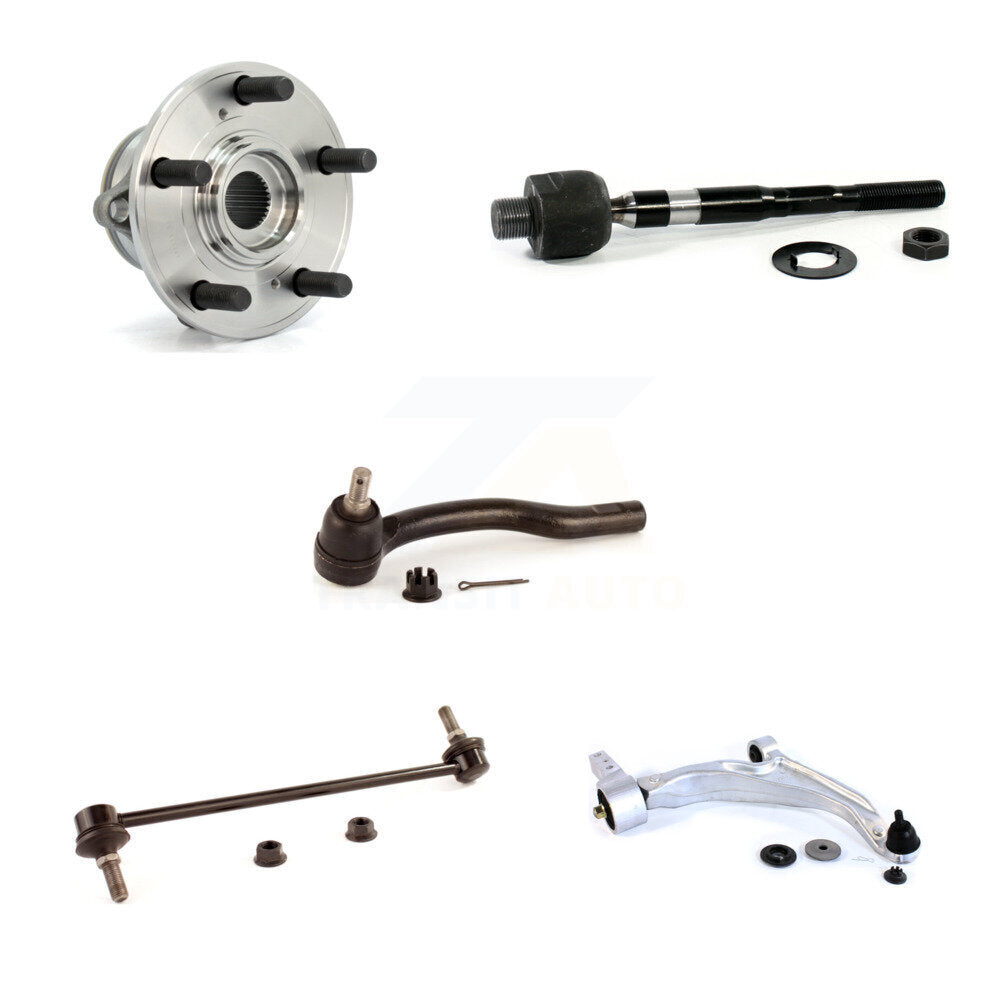 Hub Bearing Lower Control Arm Tie Rod Link Front Right Kit (5Pc) For Honda Pilot