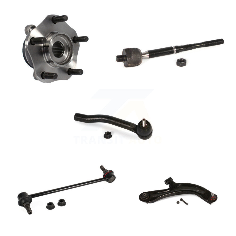 Bearing Lower Control Arm Tie Rod & Link Front Right Kit (5Pc) For Nissan Sentra