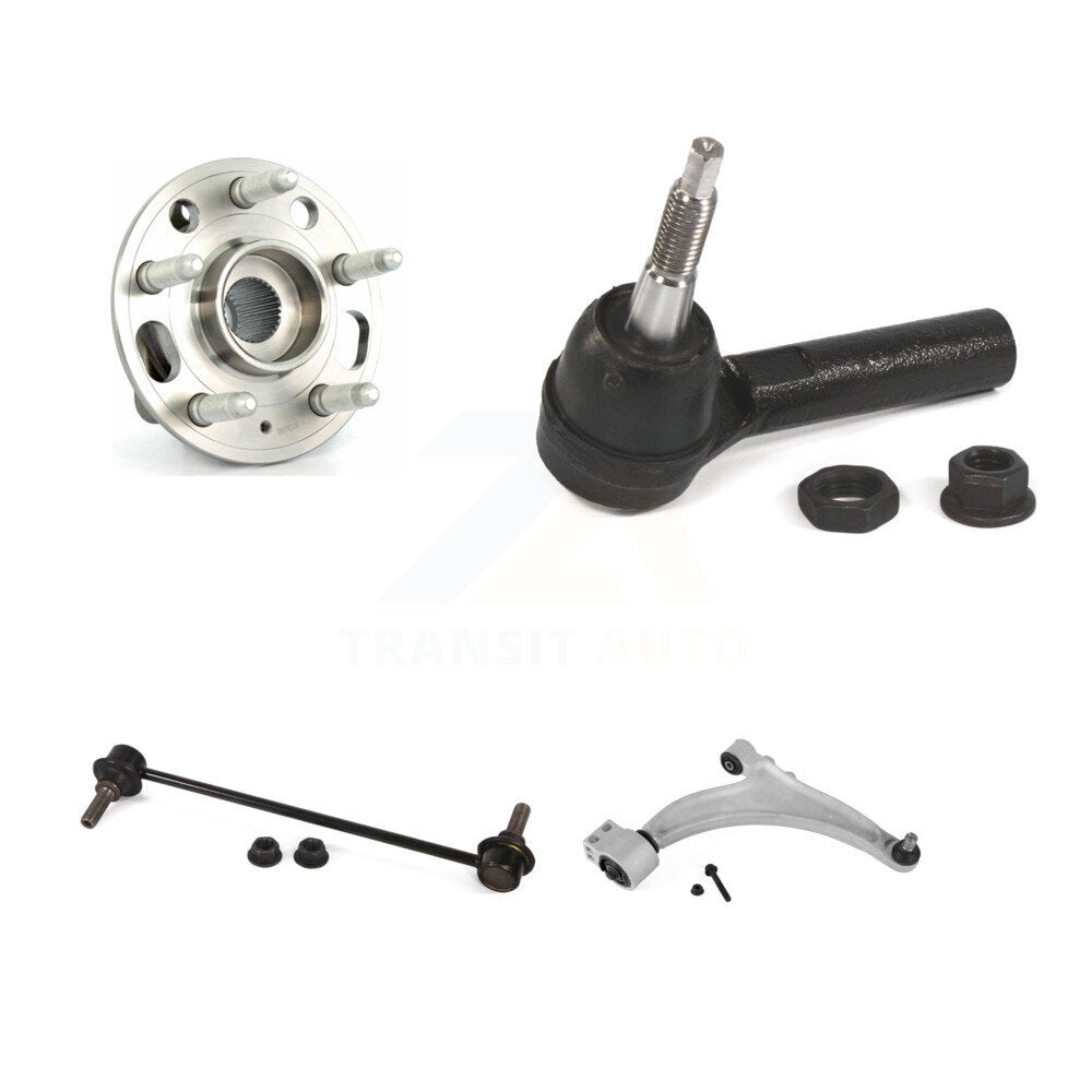 Hub Bearing Lower Arm Outer Tie Rod & Link Front Right Kit For Chevrolet Malibu