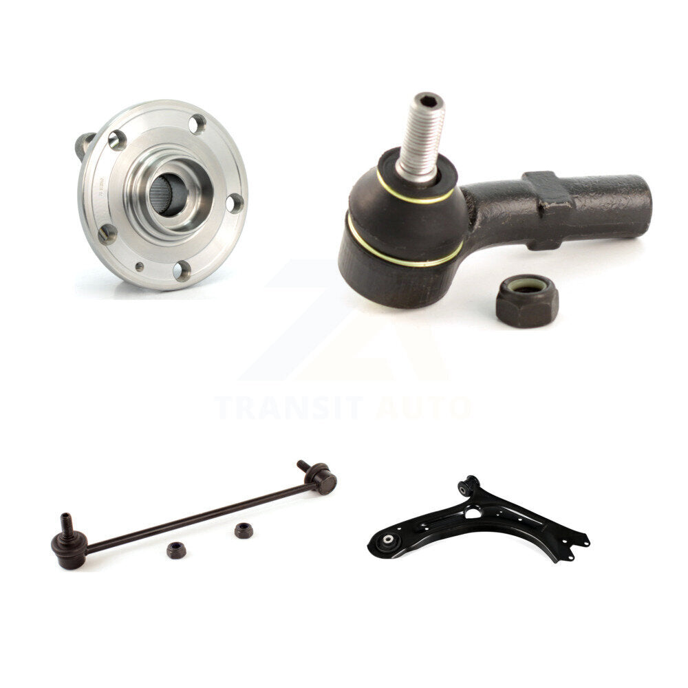 Hub Bearing Lower Arm Outer Tie Rod & Link Front Right Kit For Volkswagen Passat