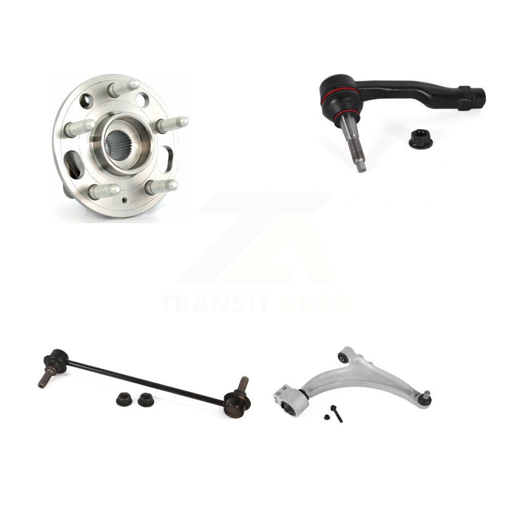 Hub Bearing Lower Arm Outer Tie Rod & Link Front Right Kit For Chevrolet Malibu