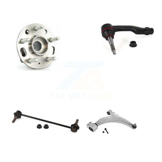 Hub Bearing Lower Arm Outer Tie Rod & Link Front Right Kit For Chevrolet Malibu
