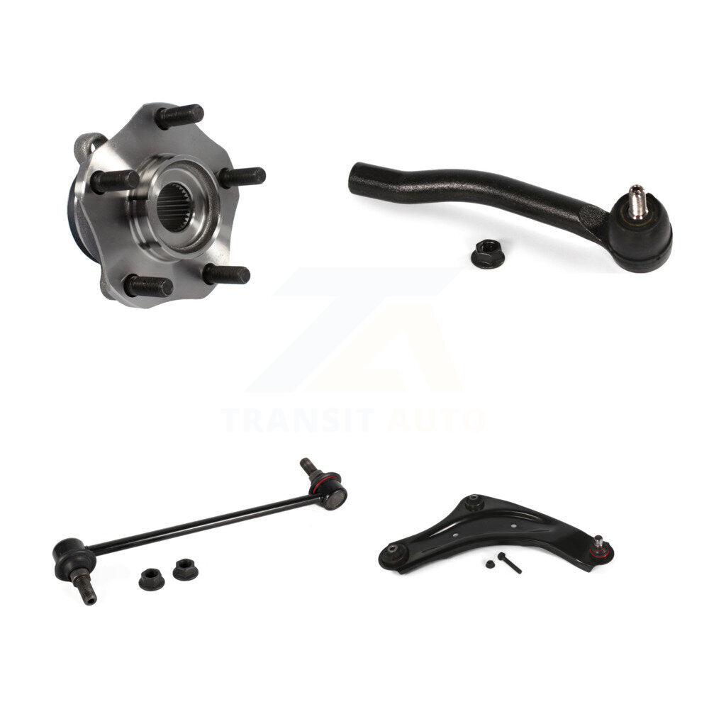 Hub Bearing Lower Control Arm Outer Tie Rod Link Front Right Kit For Nissan LEAF
