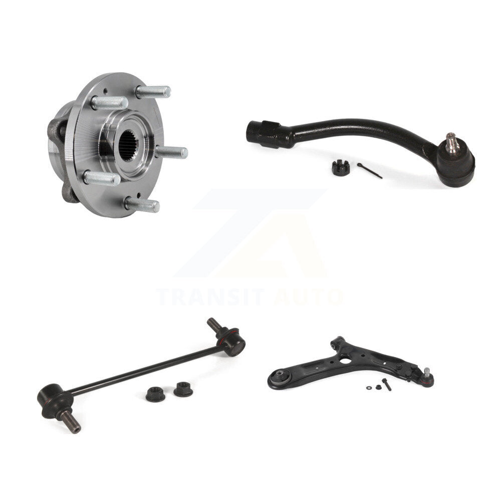 Hub Bearing Lower Arm Outer Tie Rod Link Front Right Kit For 2017-2019 Kia Soul