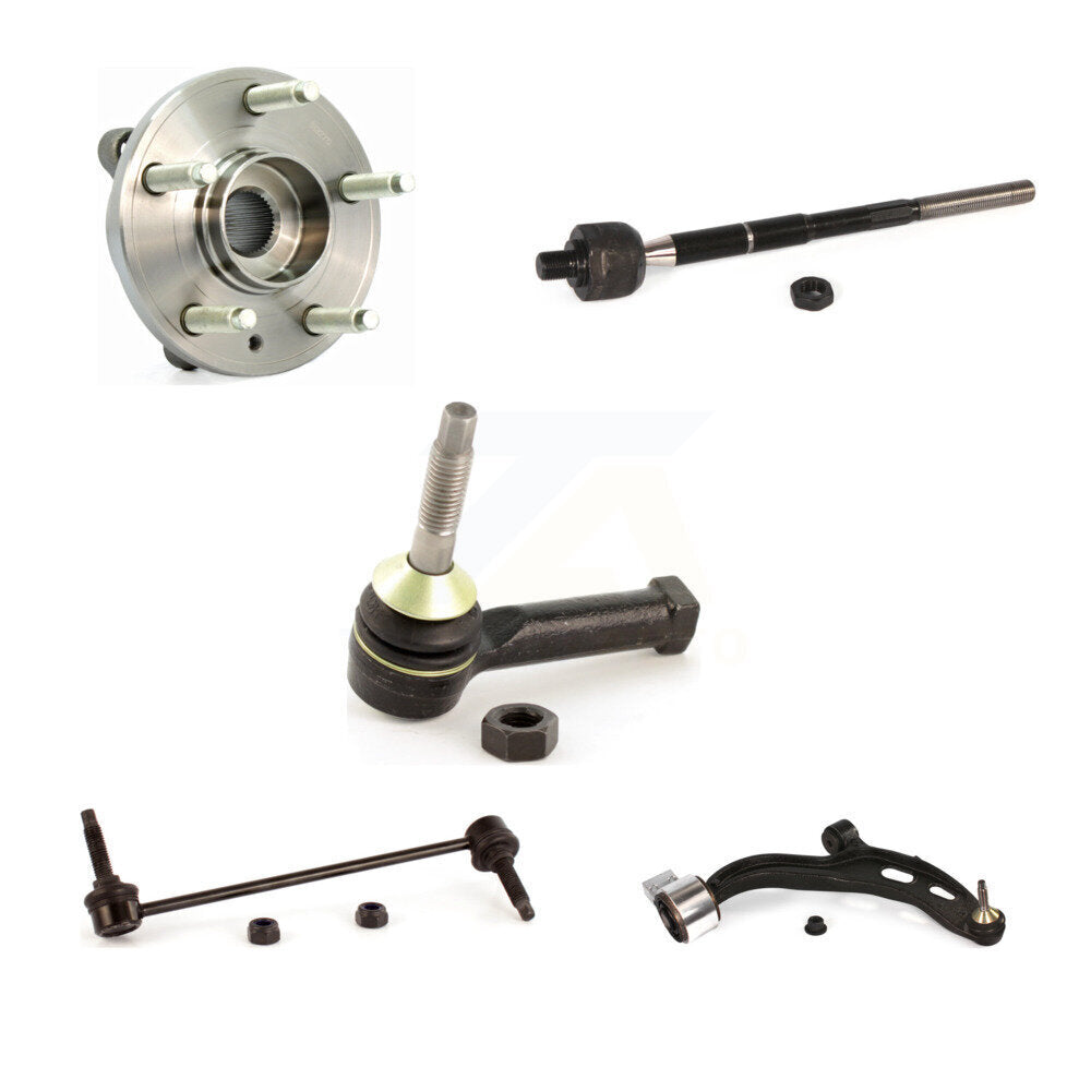 Hub Bearing Lower Control Arm Tie Rod Link Front Right Kit (5Pc) For Lincoln MKT