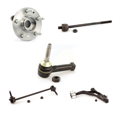 Hub Bearing Lower Control Arm Tie Rod & Link Front Right Kit (5Pc) For Ford Five