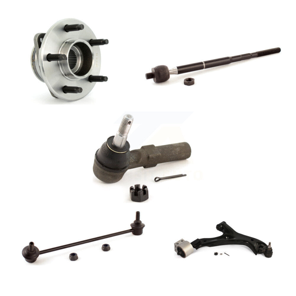 Hub Bearing Lower Control Arm Tie Rod Link Front Right Kit (5Pc) For Saturn Vue