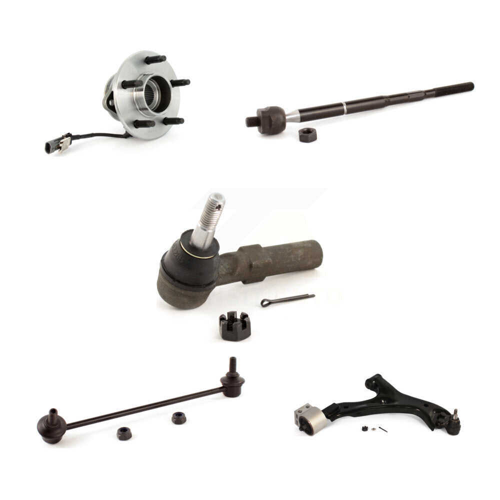 Hub Bearing Lower Control Arm Tie Rod & Link Front Right Kit (5Pc) For Chevrolet