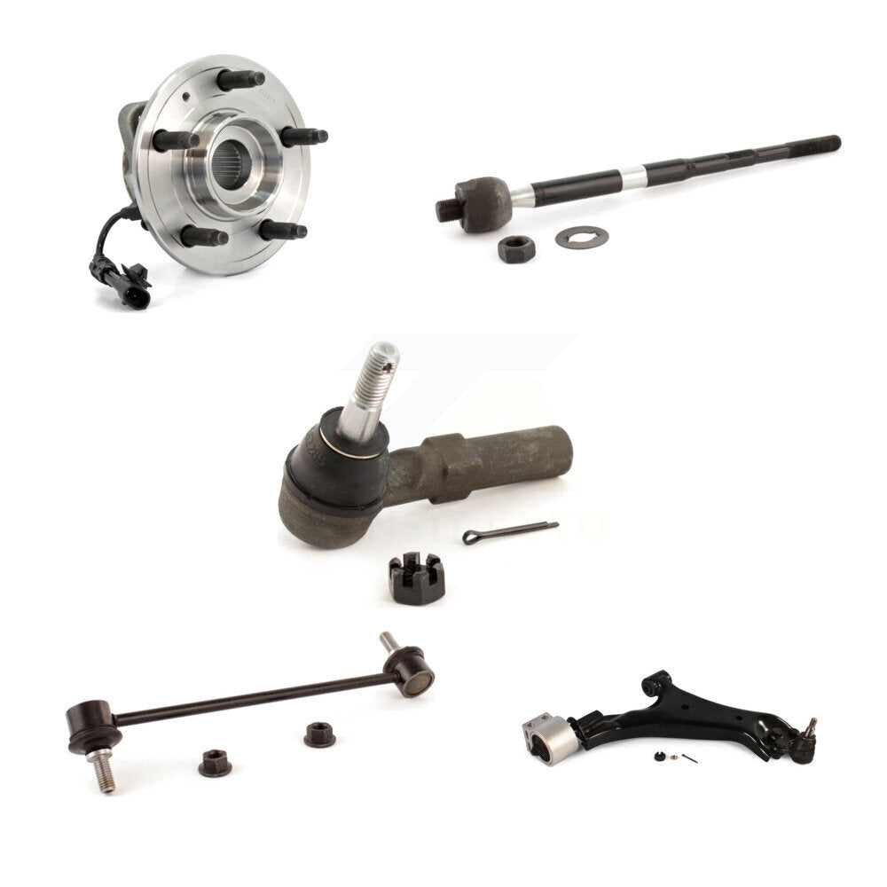 Hub Bearing Lower Control Arm Tie Rod Link Front Right Kit (5Pc) For Saturn Vue